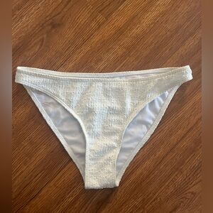 White Elastic Bikini Bottom
